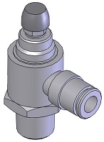 1/8" NPT:1/4" OD Tubing Right Angle Flow Control ACK 04-02